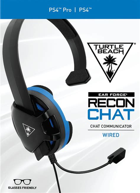 Turtle Beach Ear Force Recon Chat Gaming Headset Blue Pc Ps4 Ps5 Xbox One Series X