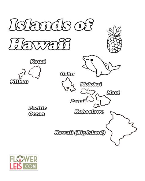 Coloring Pages Hawaiian Flower