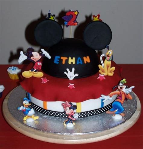 Mickey Mouse and other Disney characters theme birthday cake.JPG (1 comment)