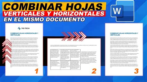 Como Combinar Hojas Horizontales Y Verticales En Un Mismo Documento En Word