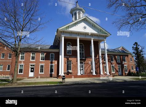 Exterior Of The Warren County Courthouse In Belivere New Jersey It