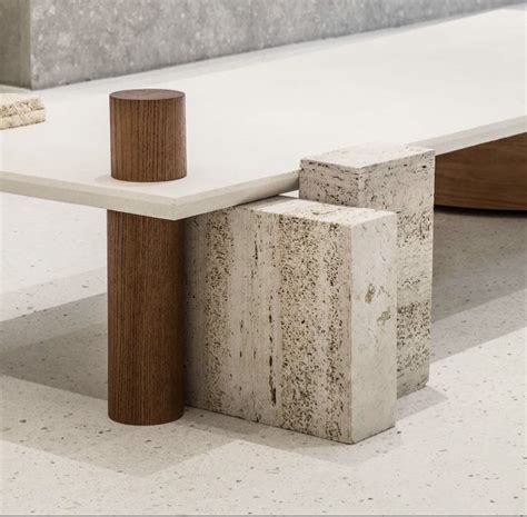 A White Table With Two Blocks On It