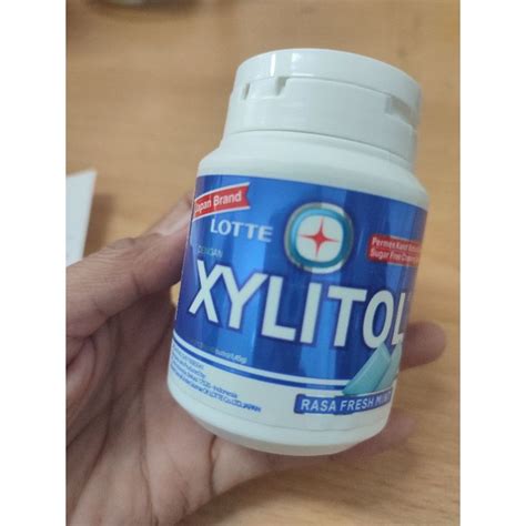 Jual PERMEN KARET LOTTE XYLITOL 58Gr RASA FRESHMINT BOTOL Shopee