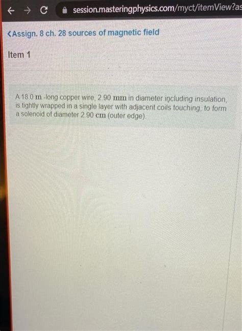 Session Masteringphysics Myct Itemview As Chegg