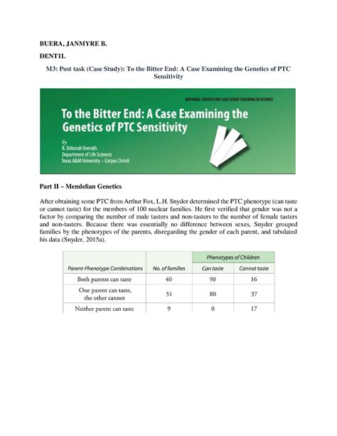 M Post Task Case Study To The Bitter End A Case Examining The