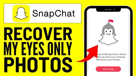 How To Recover Snapchat My Eyes Only Photos Youtube