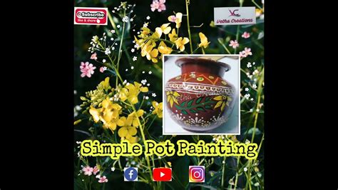 Simple Pot Painting For Beginnersacrylic Paintingdiy Pot Painting For