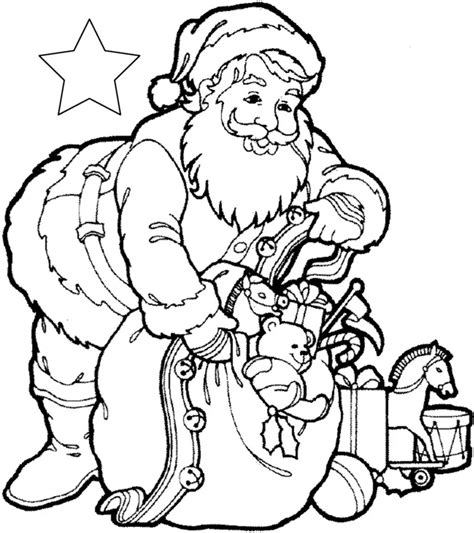 Papa Noel Para Colorear Pintar E Imprimir