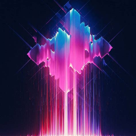 Download Glitch Effect Pink Cube Wallpaper