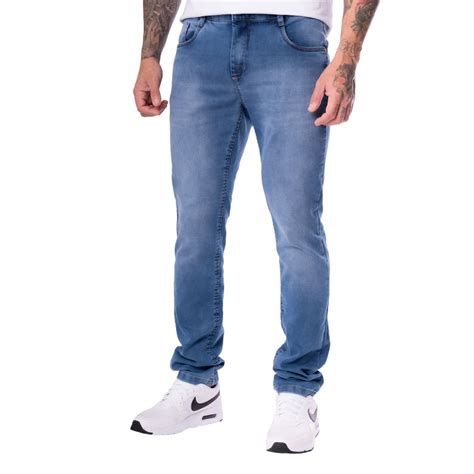 Calça Jeans Masculina Pitt Skinny Azul Claro Azul