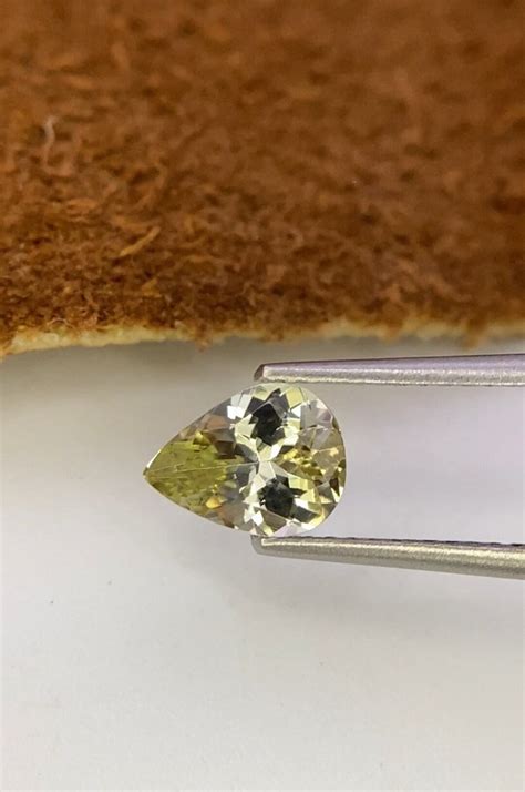 Golden Tanzanite 93 Cts 7 5x5 Mm Unheated Tanzanite Pear Cut Etsy