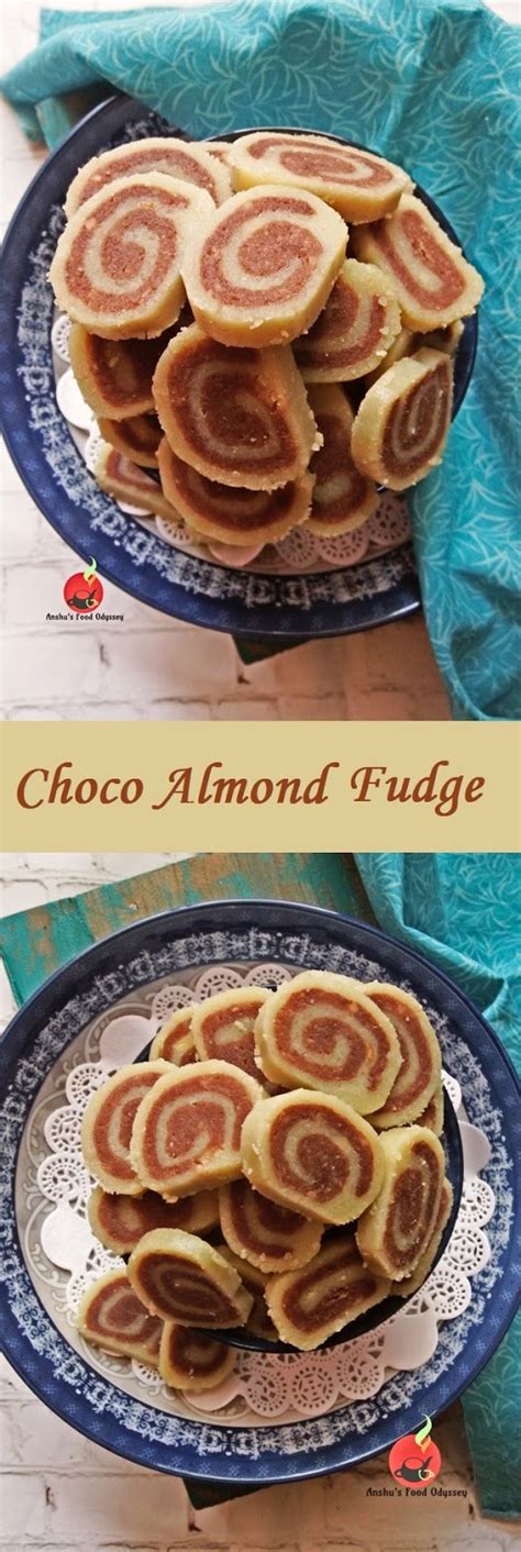 Khoya Badam Chocolate Barfi Khoya Almond Choco Roll Almond Choco Fudge