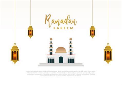 Cartaz de banner de fundo ramadan kareem saudação islâmica lanterna