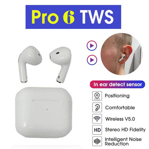 Pro 6 Bluetooth Earbuds Wireless TWS Headset Support IOS And Android