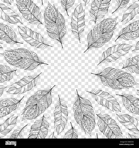 Card With Feathers Stock Vector Image And Art Alamy