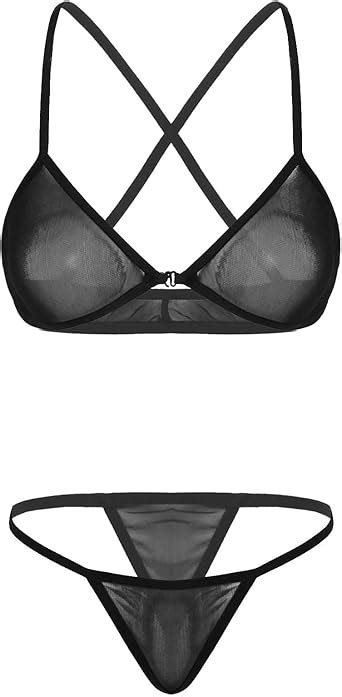 CHICTRY Transparent Damen Bikini Sets Aus Netz Triangel Bikinis