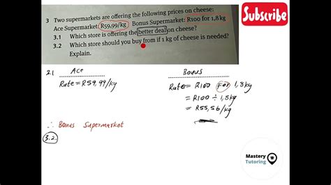 Working With Rates Grade Maths Lit Youtube