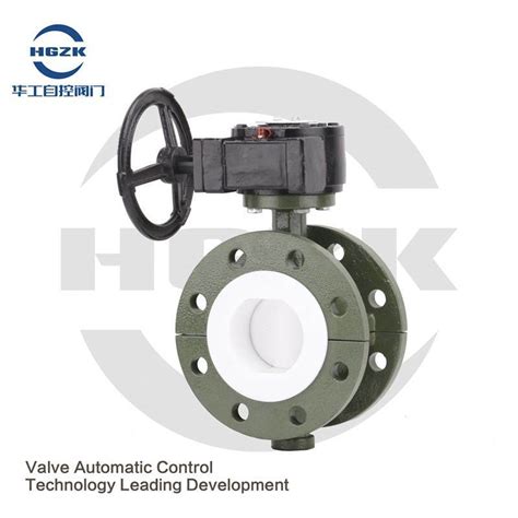 Ptfe Acid Alkali Corrosion Resistant Butterfly Valve Fully Lined With