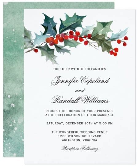 9 Christmas Themed Wedding Invitations Tis The Season To Be Married
