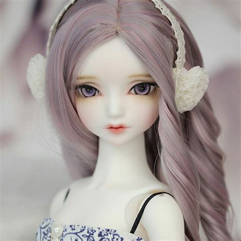 Full Set Bjd Doll 1 4 Ball Jointed Girl Face Makeup Eyes Wig