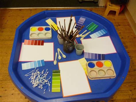 Colour Mixing Nursery Activities Art Classroom Tuff Tray