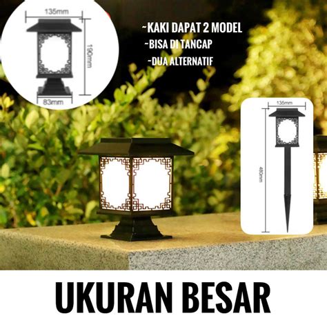 Jual [ Ukuran Besar ] Lampu Solar Taman Tanam Tancap Led Energi Solar Waterproof Tenaga Surya