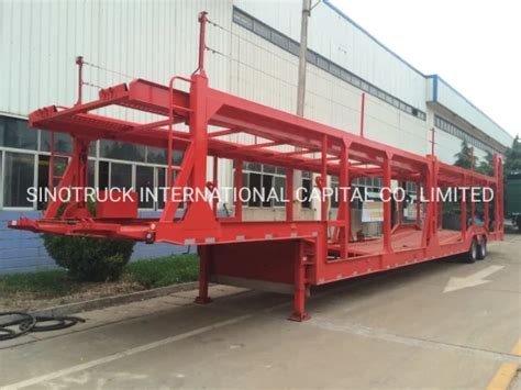 Heavy Duty Axles Car Transport Semi Truck Trailer Double Deck Car