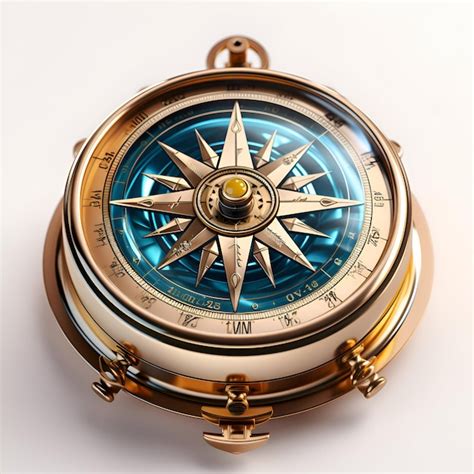 Premium Photo Compass Isolated On White Background 3d Illustration