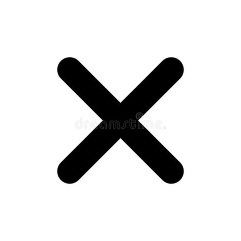 Black X Icon Vector. Mark Symbol Illustration Stock Vector ...