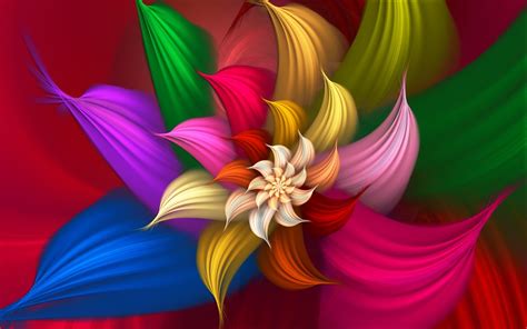 Rainbow Flower Wallpaper Images