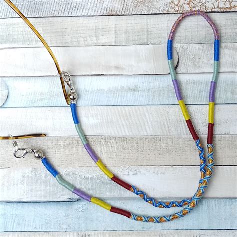 Colorful Handmade Eyeglass Chains For Summer Beach Cute Etsy