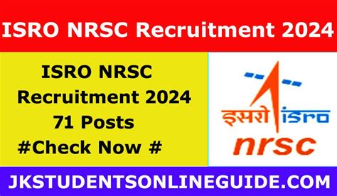 Isro Nrsc Recruitment Post Apply Online