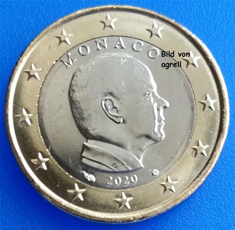 1 Euro Münze Monaco 2020 Stempelglanz Stgl Euromuenzen AGrell eu