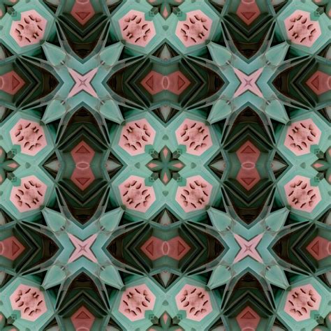 Premium Photo Kaleidoscopic Ornamental Floral Seamless Generated