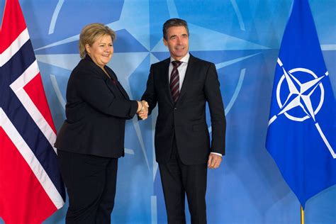 Nato News Secretary General Welcomes Norwegian Prime Minister To