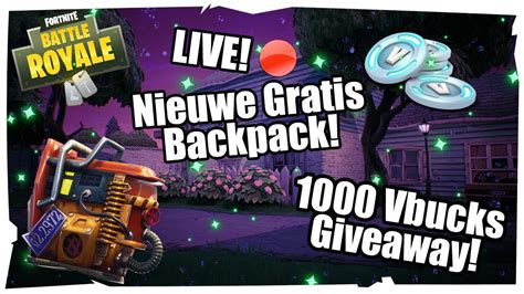 Live Met Briandoet En Nieuwe Backpack 1000 VBUCKS Giveaway Fortnite