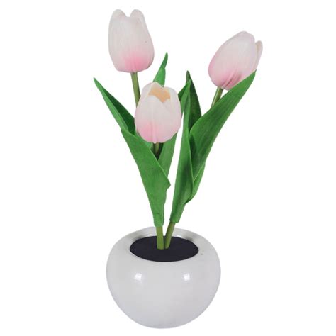 Mightlink Tulip Flowerpot Lamp Realistic Looking Battery Powered High