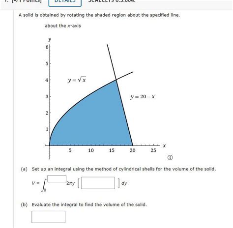 Solved A Solid Is Obtained By Rotating The Shaded Region Chegg