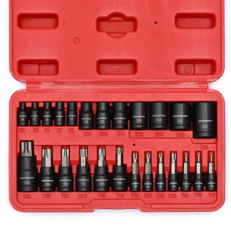 Mixpower Pc Torx Bit Socket Female Socket Set Star Bits T T