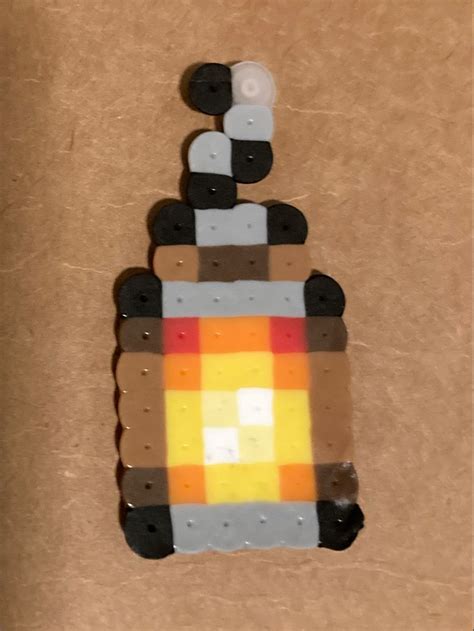 Minecraft Lantern Perler Bead Pixel Art Easy Perler Beads Ideas Diy