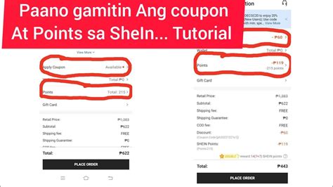 Paano Gamitin Ang Coupon At Points Sa Shein Tutorial Youtube