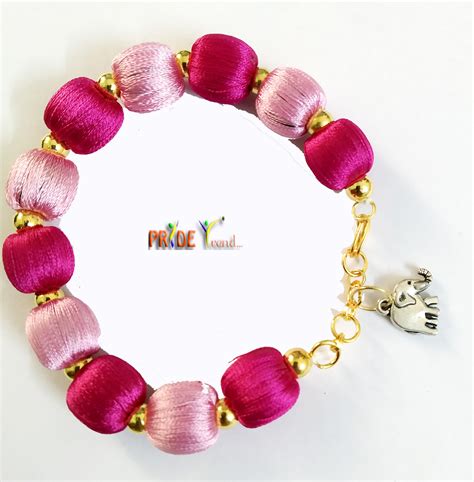 Wood Handmade Silk Thread Bracelet Rs 65 Piece Pride Trend ID