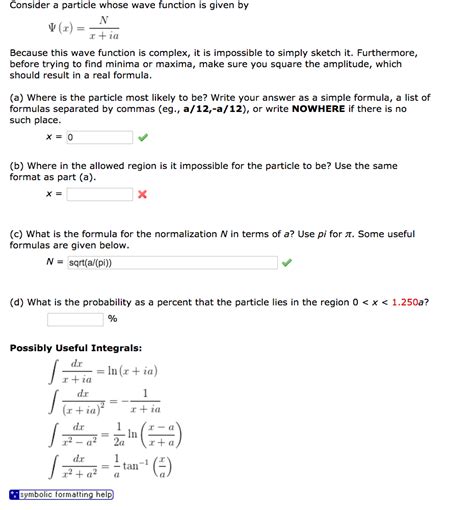 Solved Consider A Particle Whose Wave Function Is Given By Chegg