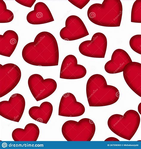 Valentine Seamless Hearts Pattern Stock Illustration Illustration Of