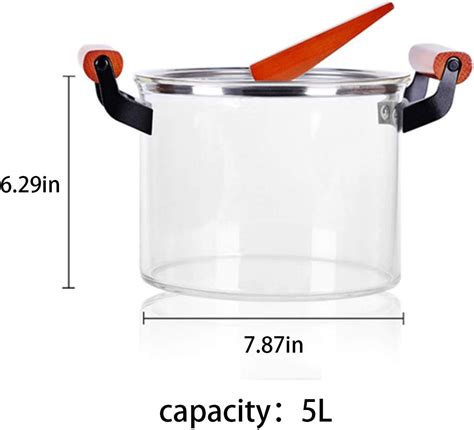 L Heat Resistant Glass Saucepan With Cover For Australia Ubuy