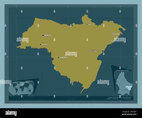 Kanton Greivemaacher Kanton Luxemburg Durchgehende Farbform