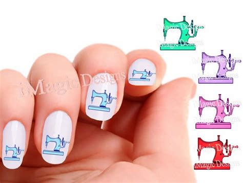 Sewing Nail Art Decals Water Slide Easy Nail Transfer