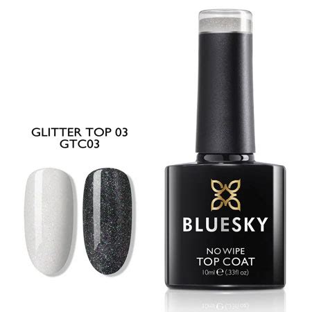 Basics No Wipe Glitter Top Coat GTC03 BlueSkyGel