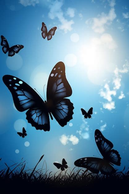 Sky Blue Butterfly Wallpapers