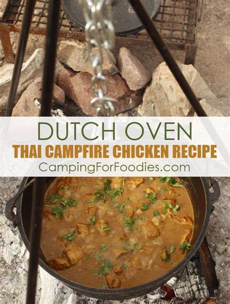 Easy Make Ahead Dutch Oven Thai Campfire Chicken Recipe